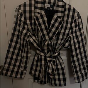 Black and White Checkered Blazer